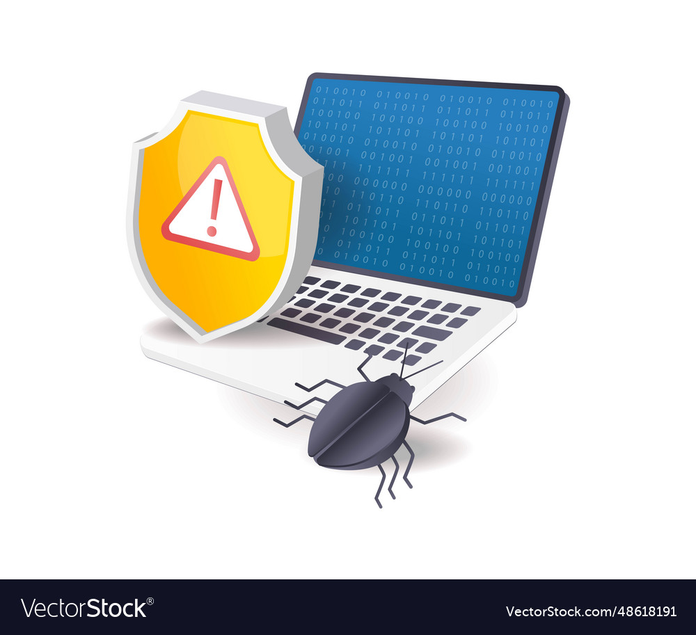 Data security hacker malware vector image Data security hacker malware