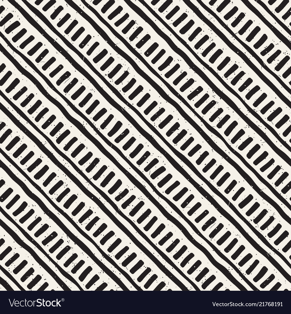 Hand drawn seamless repeating pattern with lines vector image Hand drawn seamless repeating pattern with lines