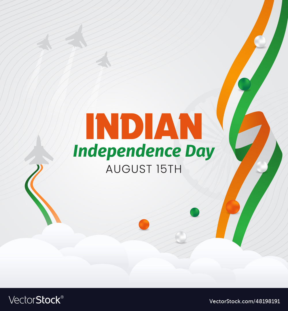 India independence day august 15th banner