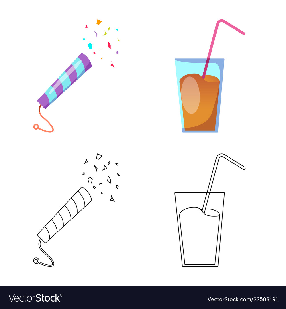 Isolated object of party and birthday icon set