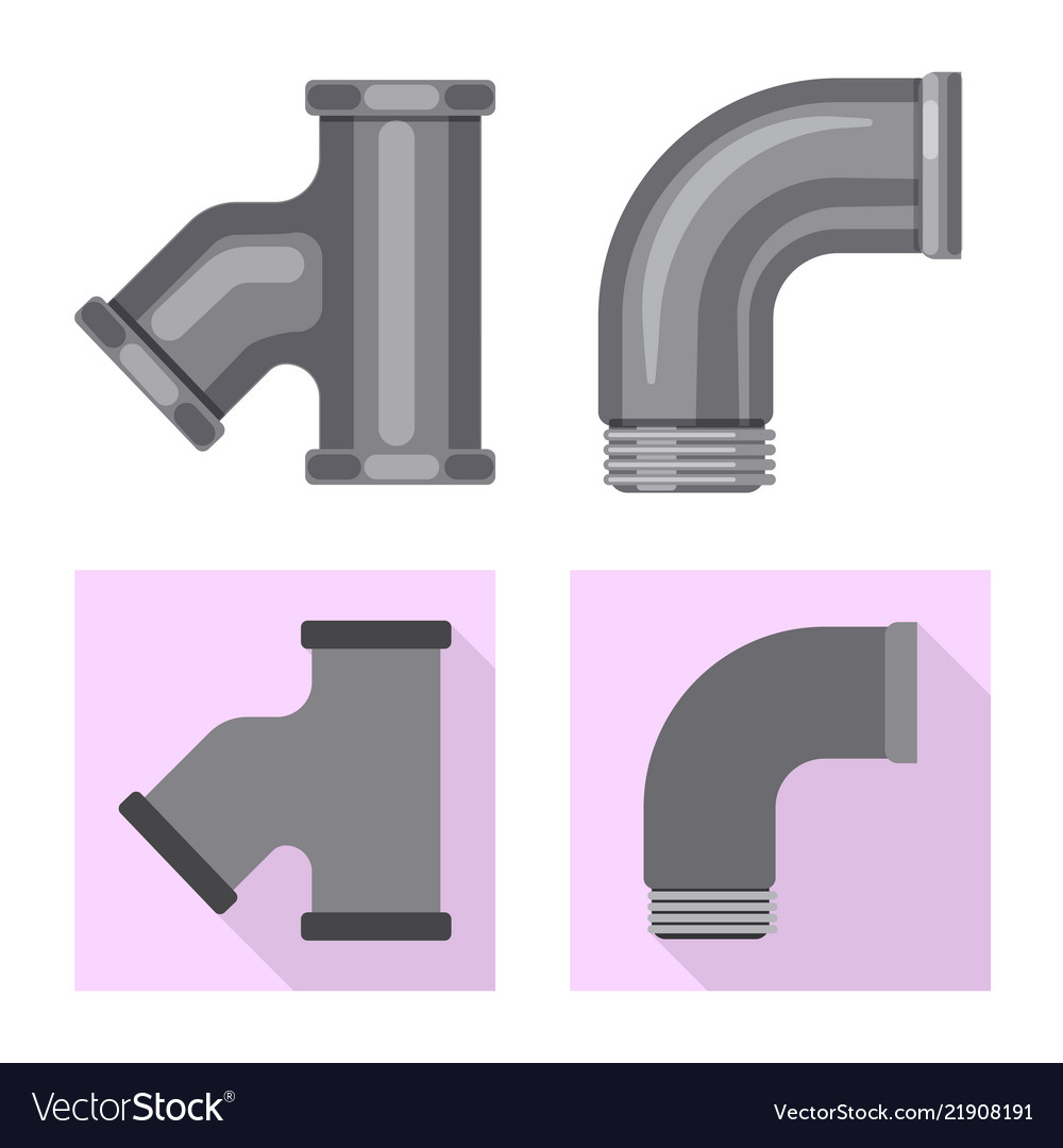 Isolated object of pipe and tube icon collection