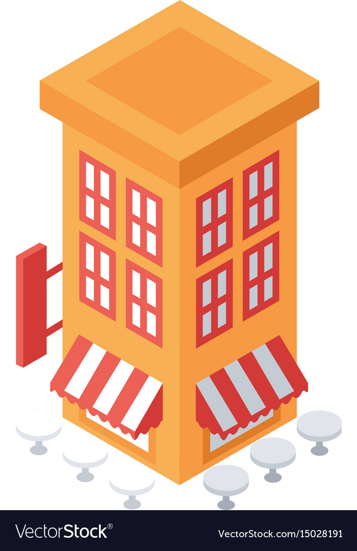 Isometric building object or icon - element