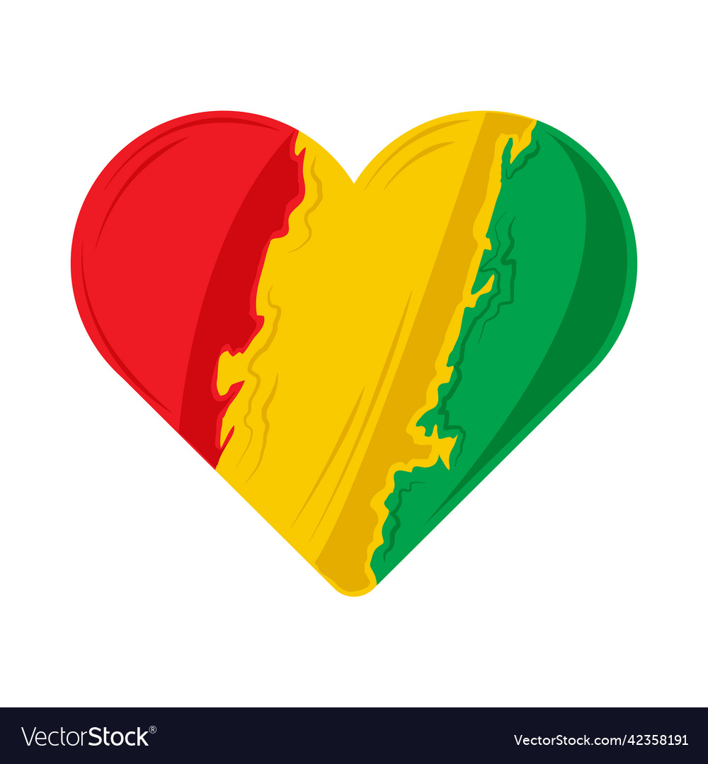 Juneteenth heart flag royalty free vector image