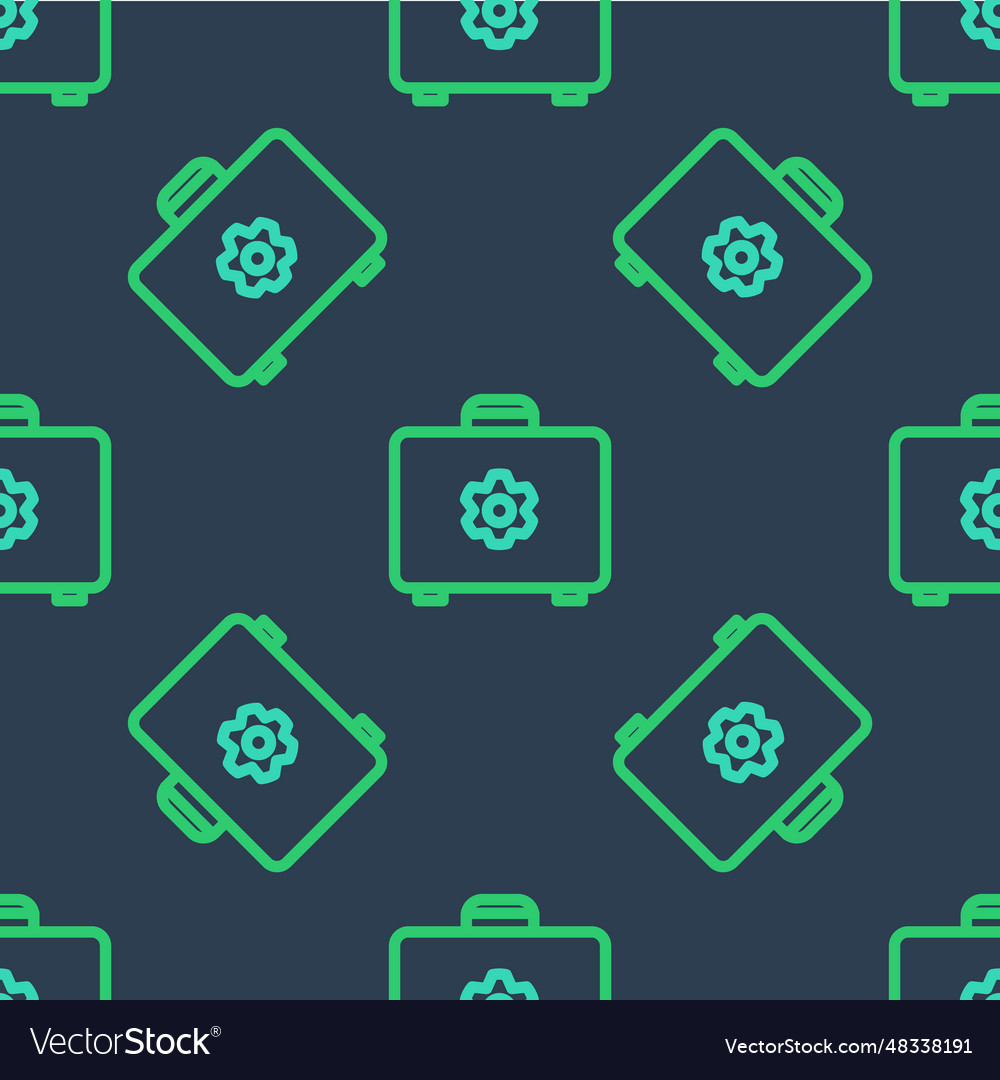 Line toolbox icon isolated seamless pattern