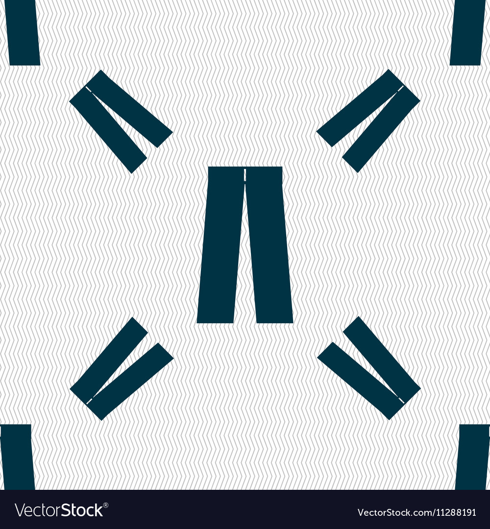 Pants icon sign seamless pattern with geometric