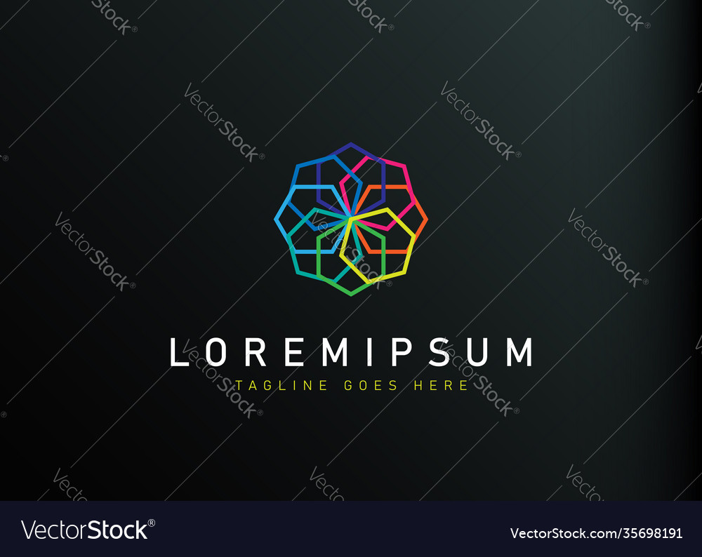 Polygon ornamental logo design