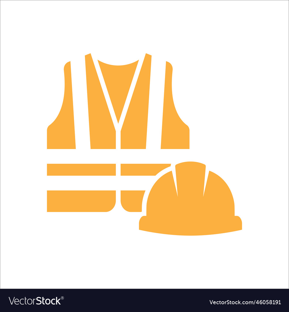 Safety helmet with vest icon