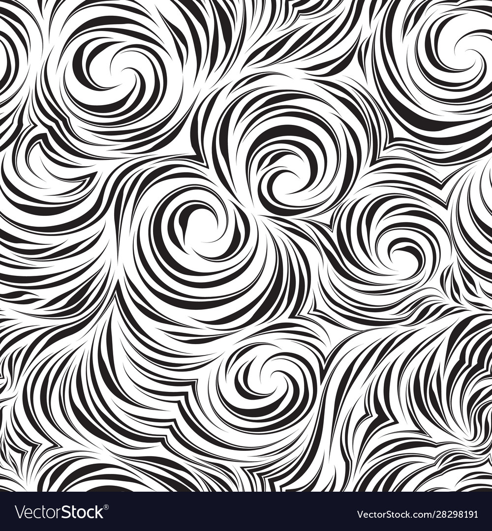 Seamless pattern flowing brush strokes vector image Seamless pattern flowing brush strokes