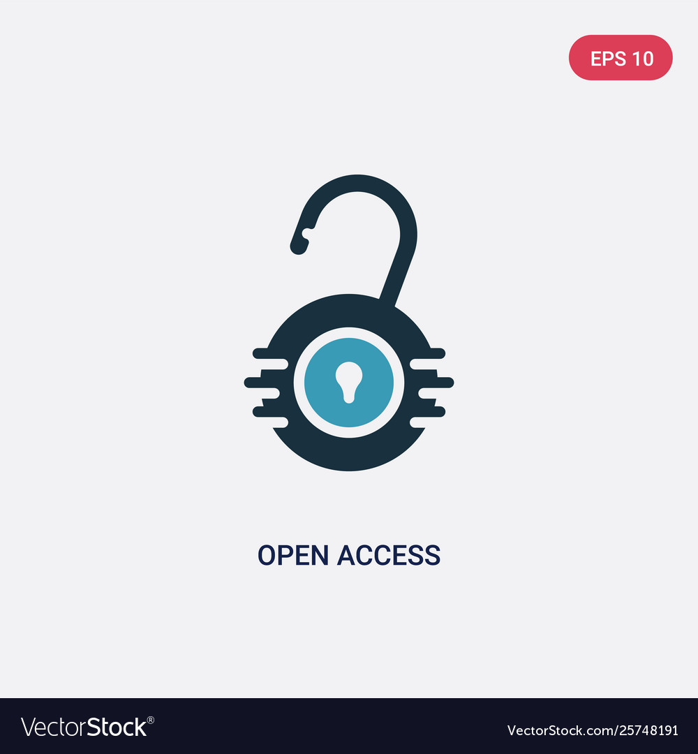 Two color open access icon from security concept vector image Two color open access icon from security concept