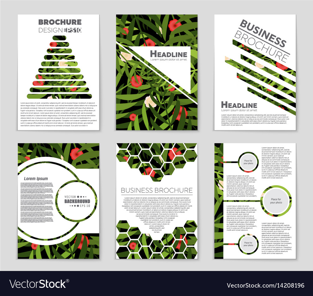 Abstract layout background set for art