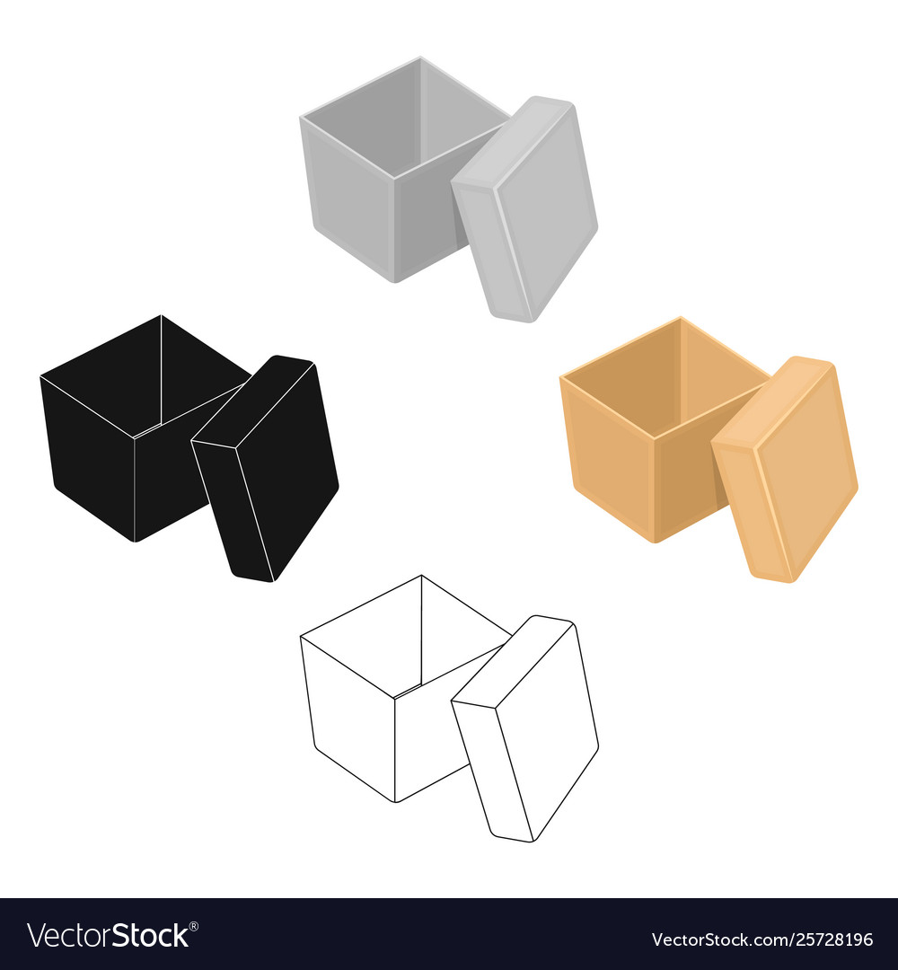 Box packing paper and other web icon in cartoon Vector Image