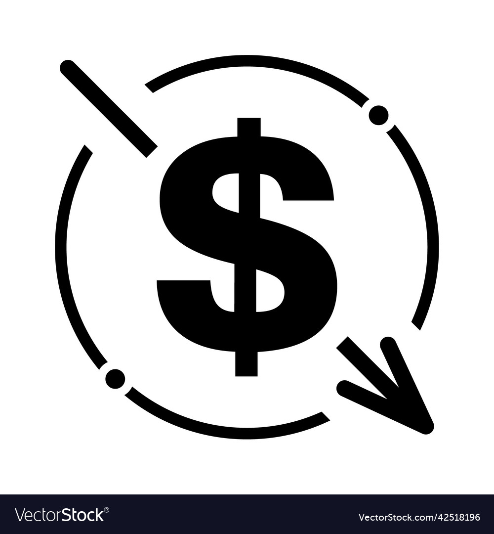 Cost reduction- decrease dollar icon symbol image