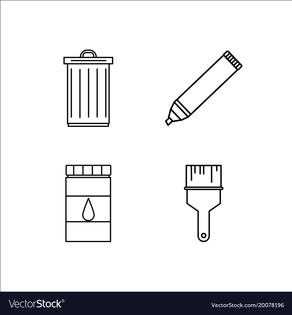 Design und Studio einfache lineare Icon-Setsimple