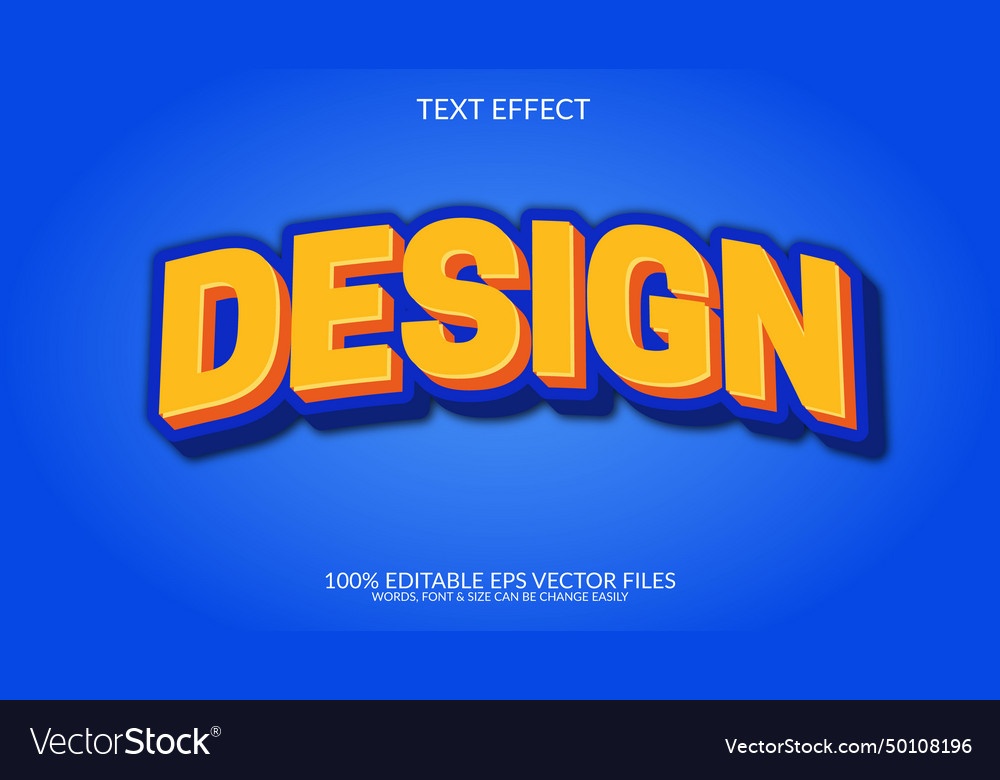 Design eps 3d text effect template
