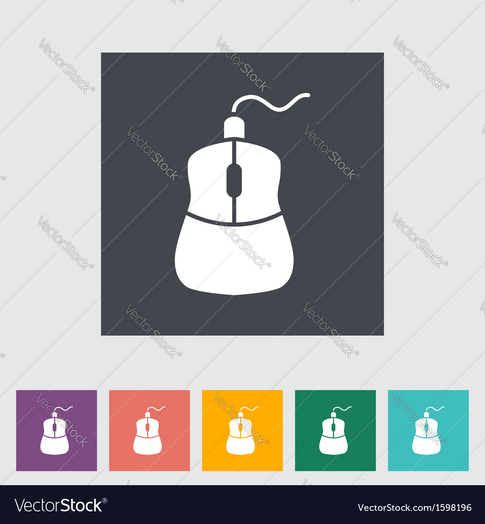 Flat Computer Mouse Icon