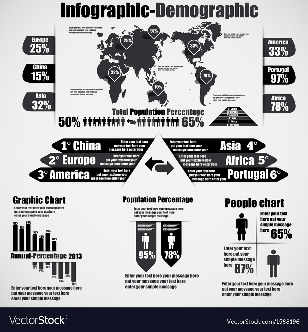 Infographic demographic new style 10 black