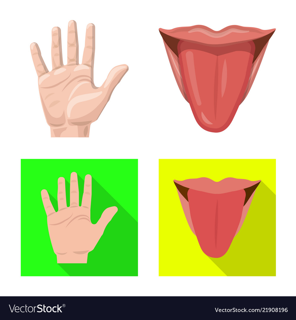 Isolated object of human and part icon collection