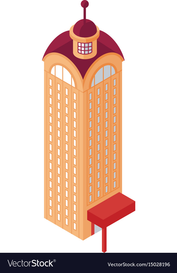 Isometric skyscraper building object or icon