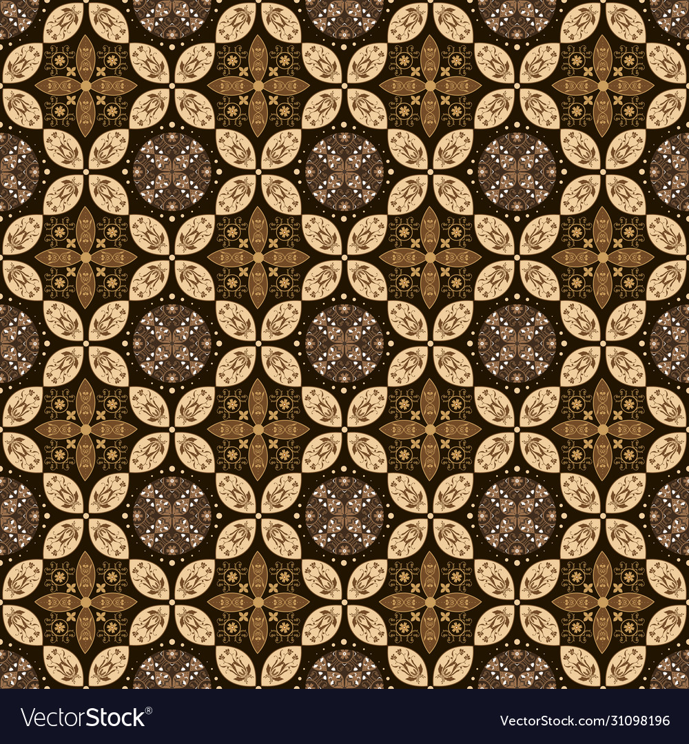 Modern pattern on javanese batik with seamless vector image Modern pattern on javanese batik with seamless