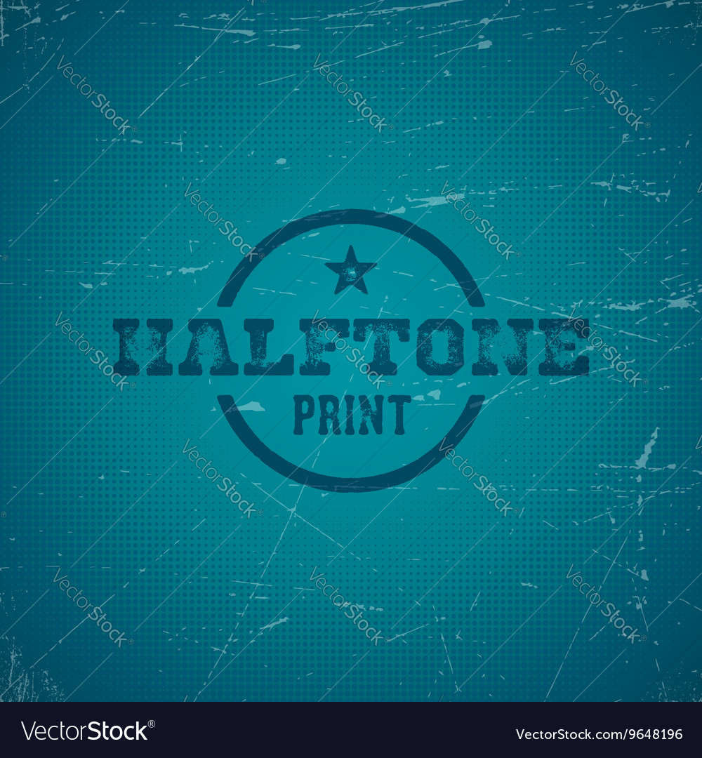 Old scratched card with halftone gradient