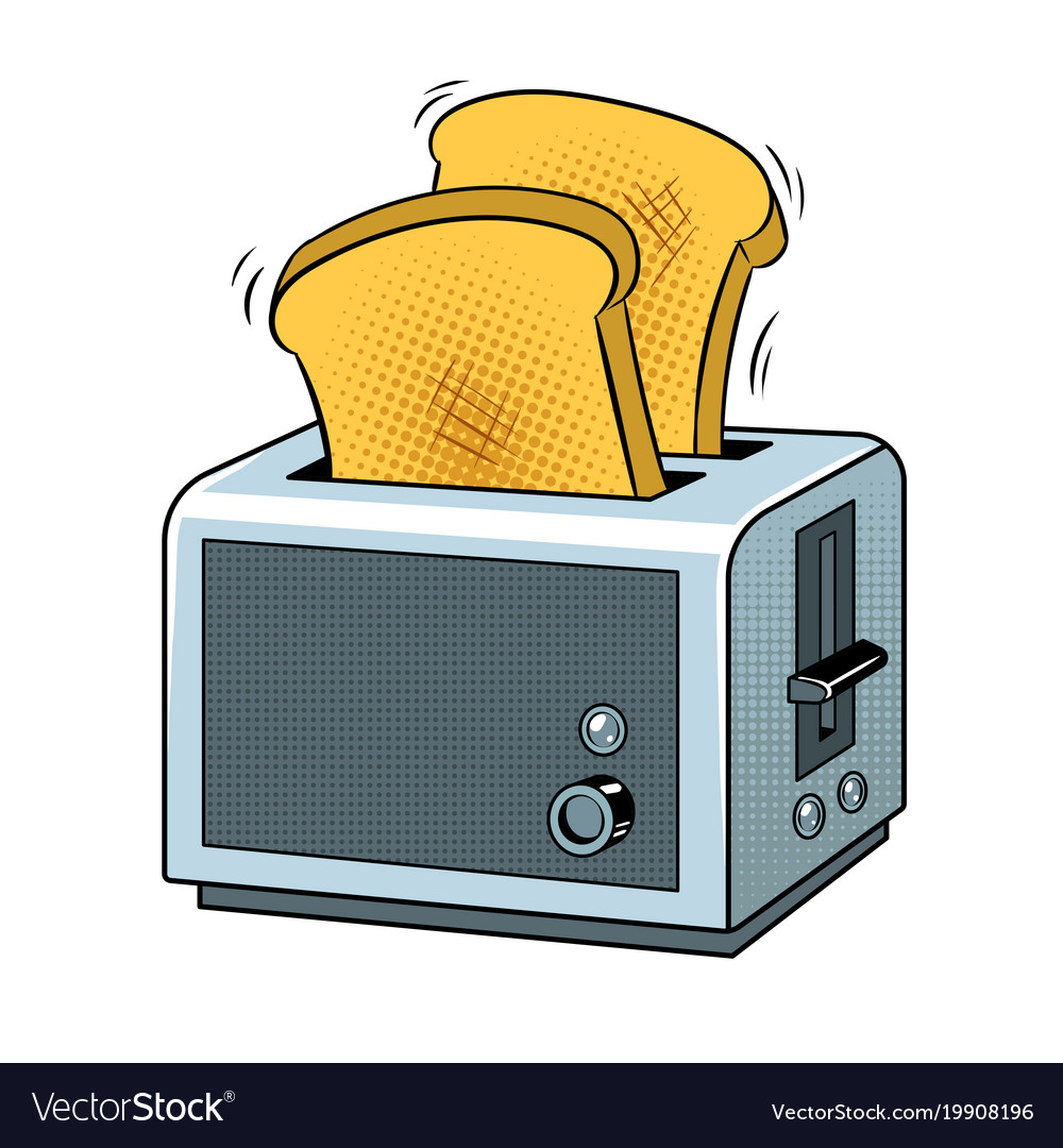 Retro Toaster with Toast