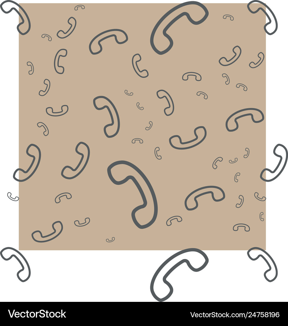 Seamless pattern retro telephone handset Vector Image