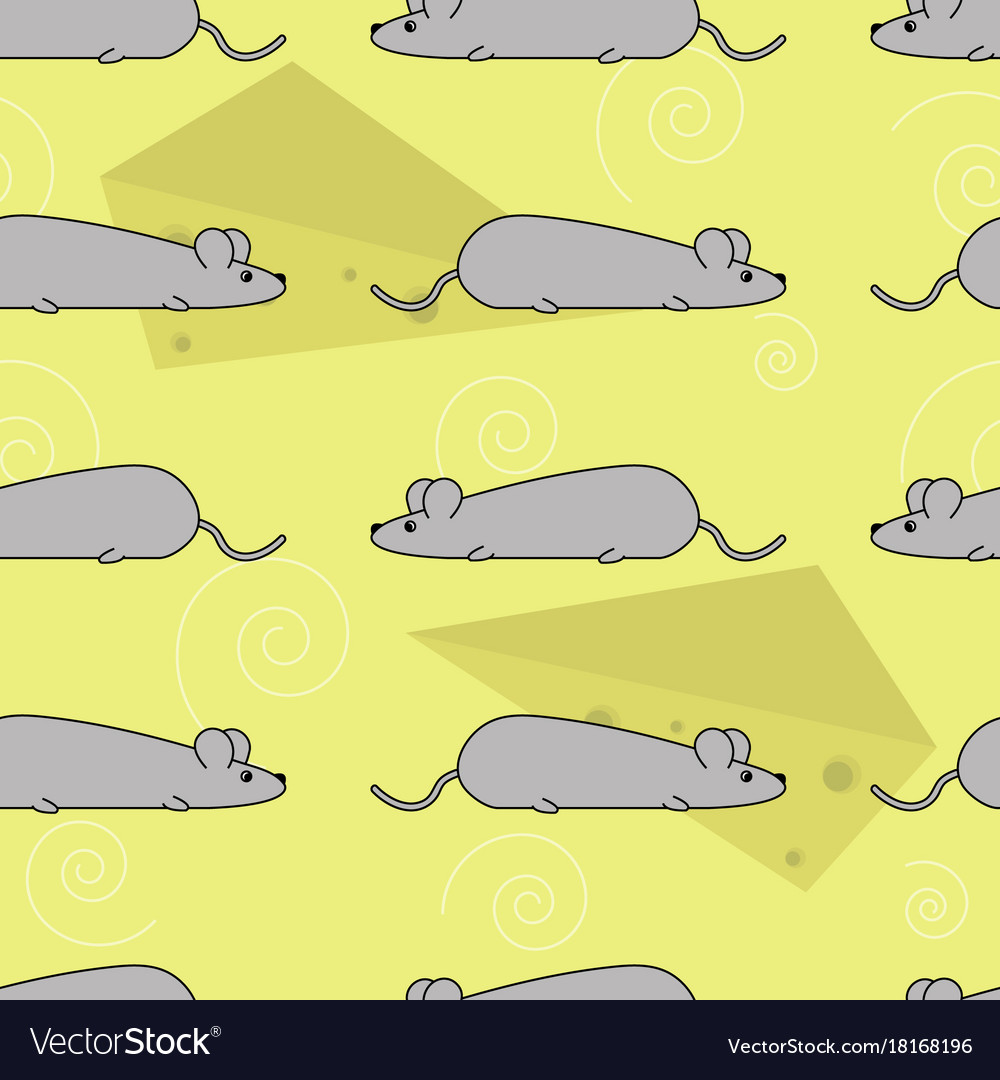 Seamless pattern with mice