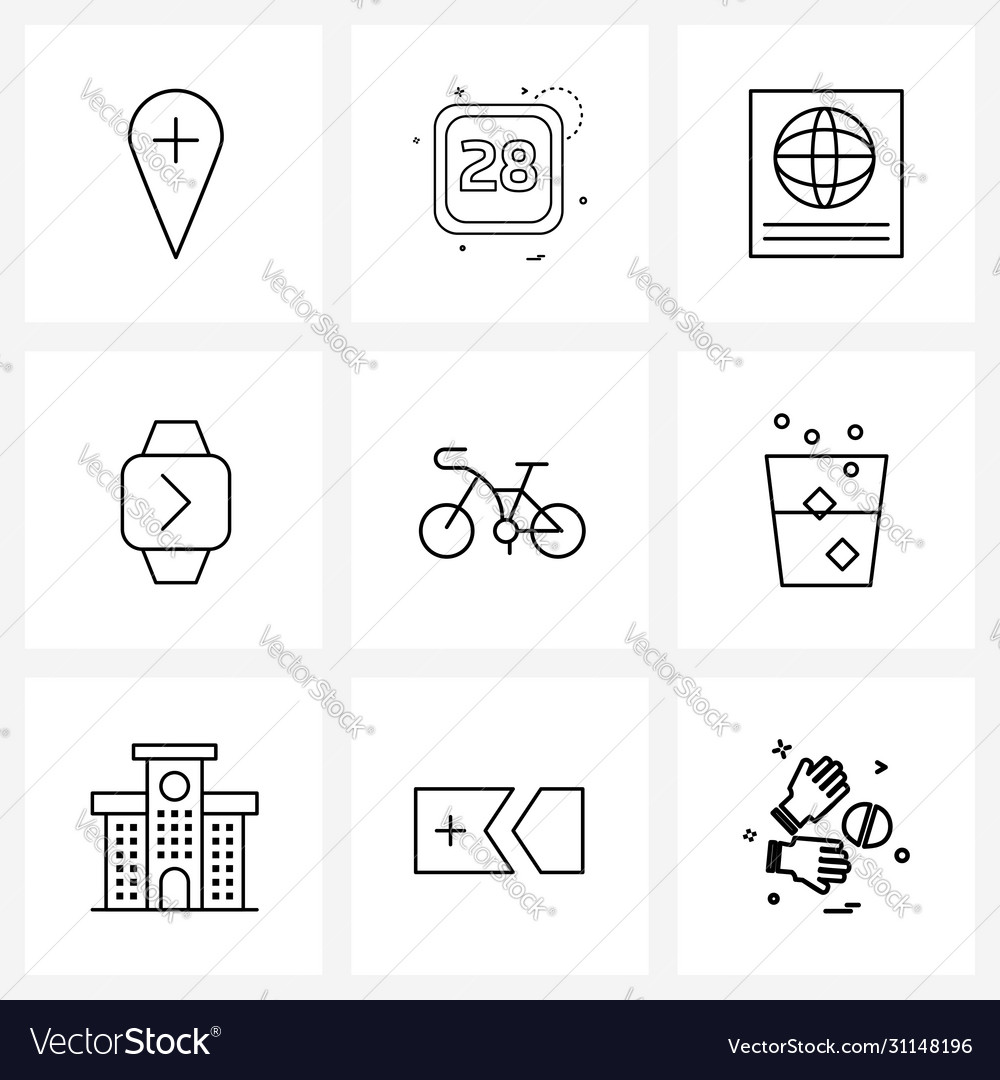 Set 9 ui icons and symbols for timer watch
