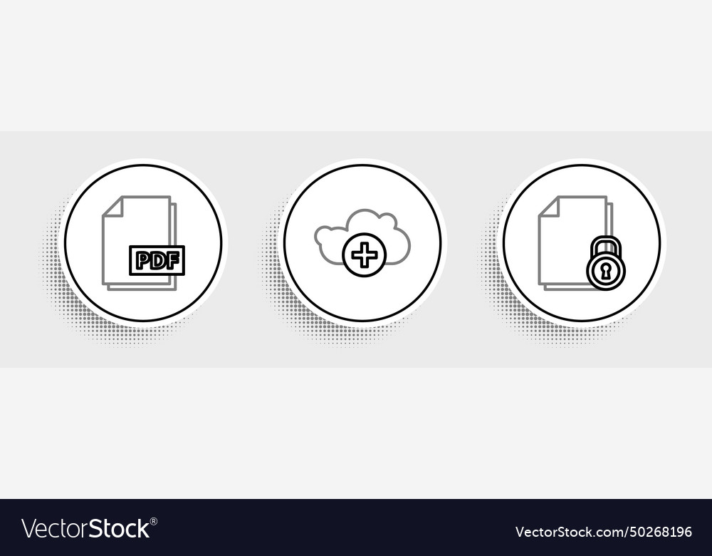 Set line document and lock pdf file