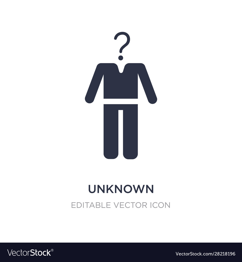 Unknown icon on white background simple element vector image Unknown icon on white background simple element