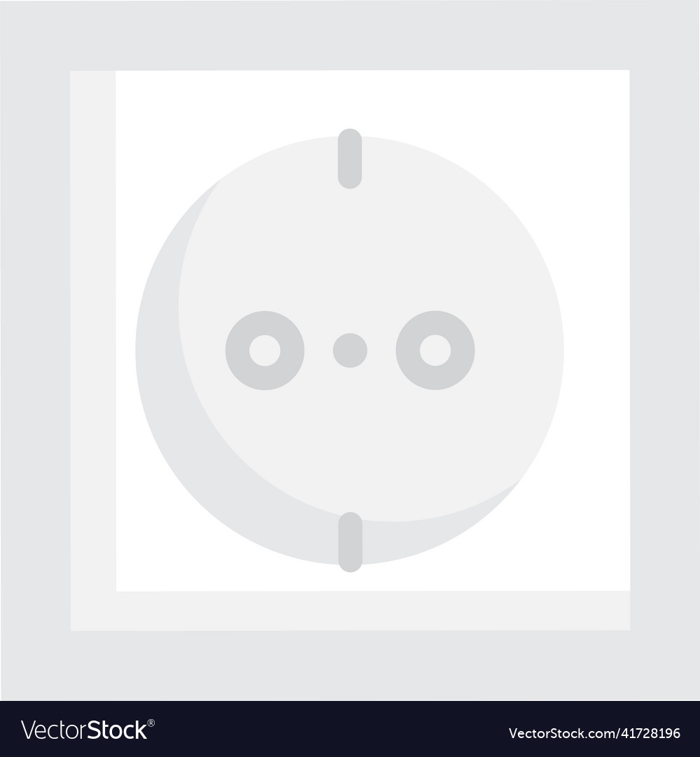 Wall electric power socket icon isolated Vector Image