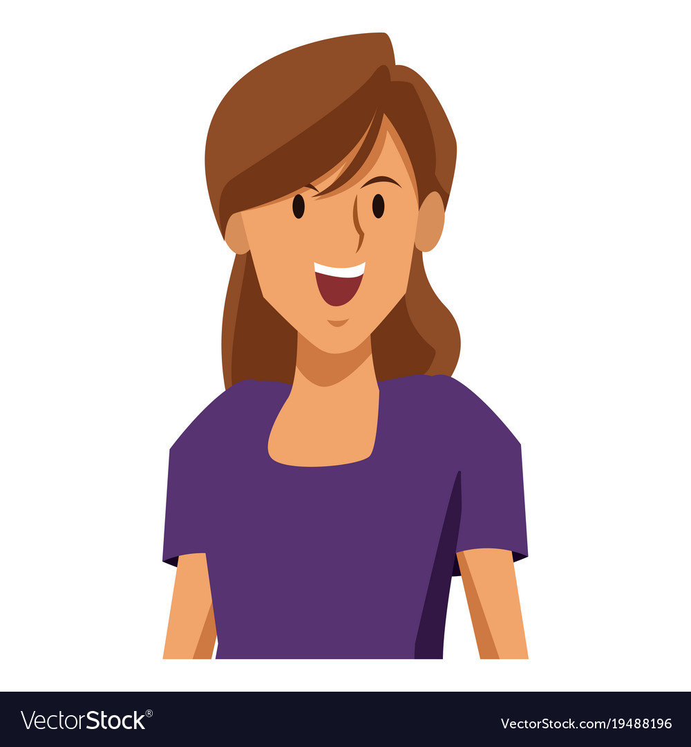 smiling woman cartoon