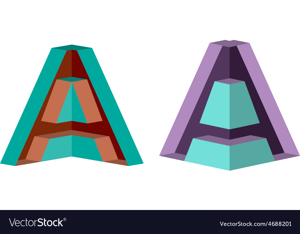 Download 3D Letter A Logo Icon Design Template Element Vector Image