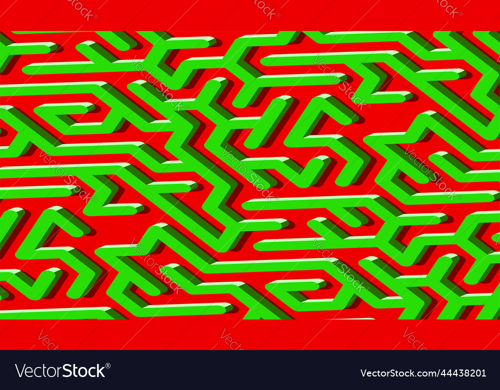 Abstract 3D Maze Pattern
