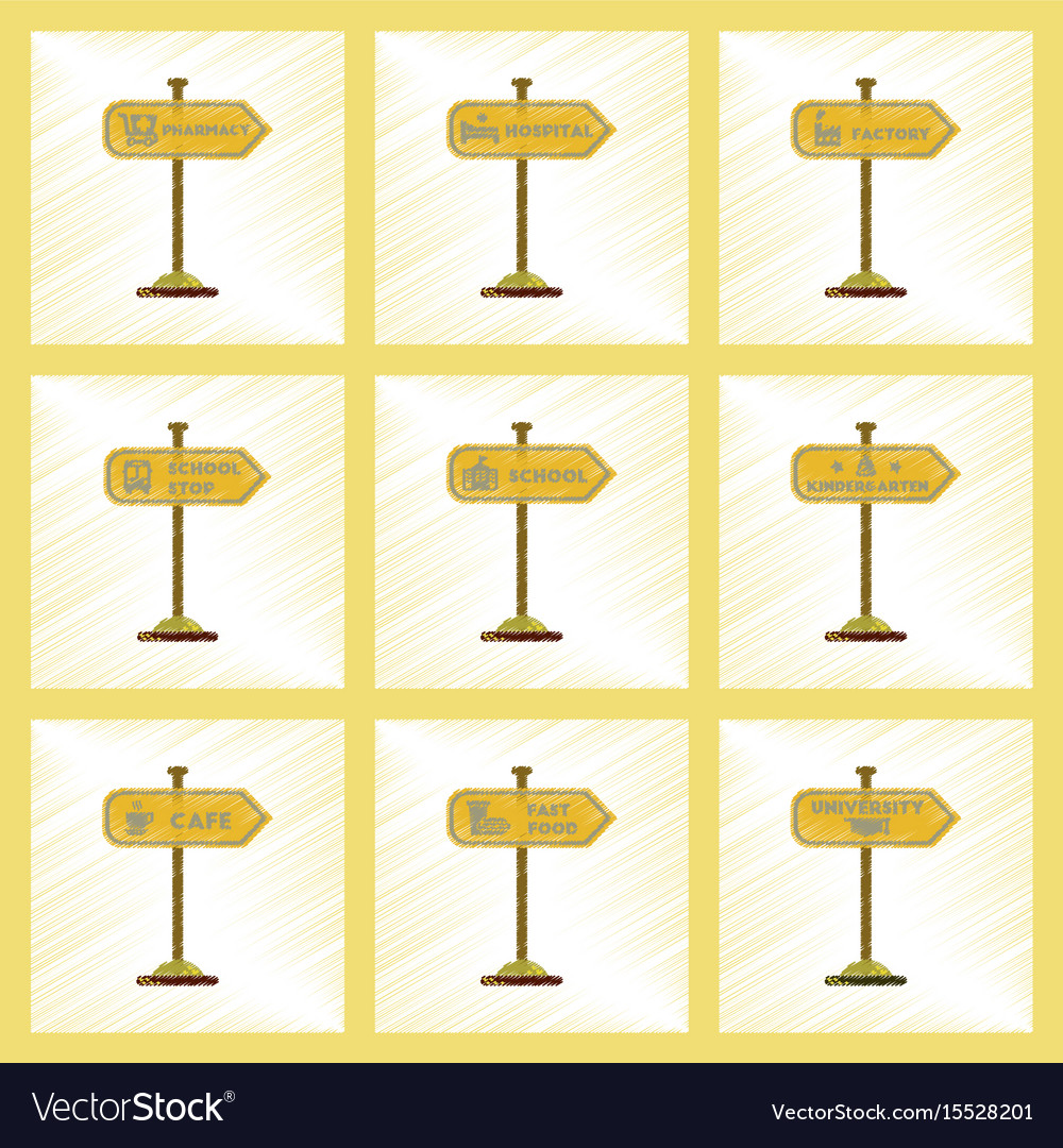 Assembly flat shading style icons university