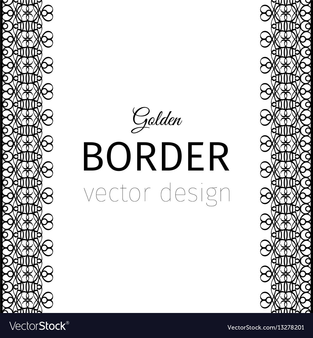 Black vertical geometrical style border