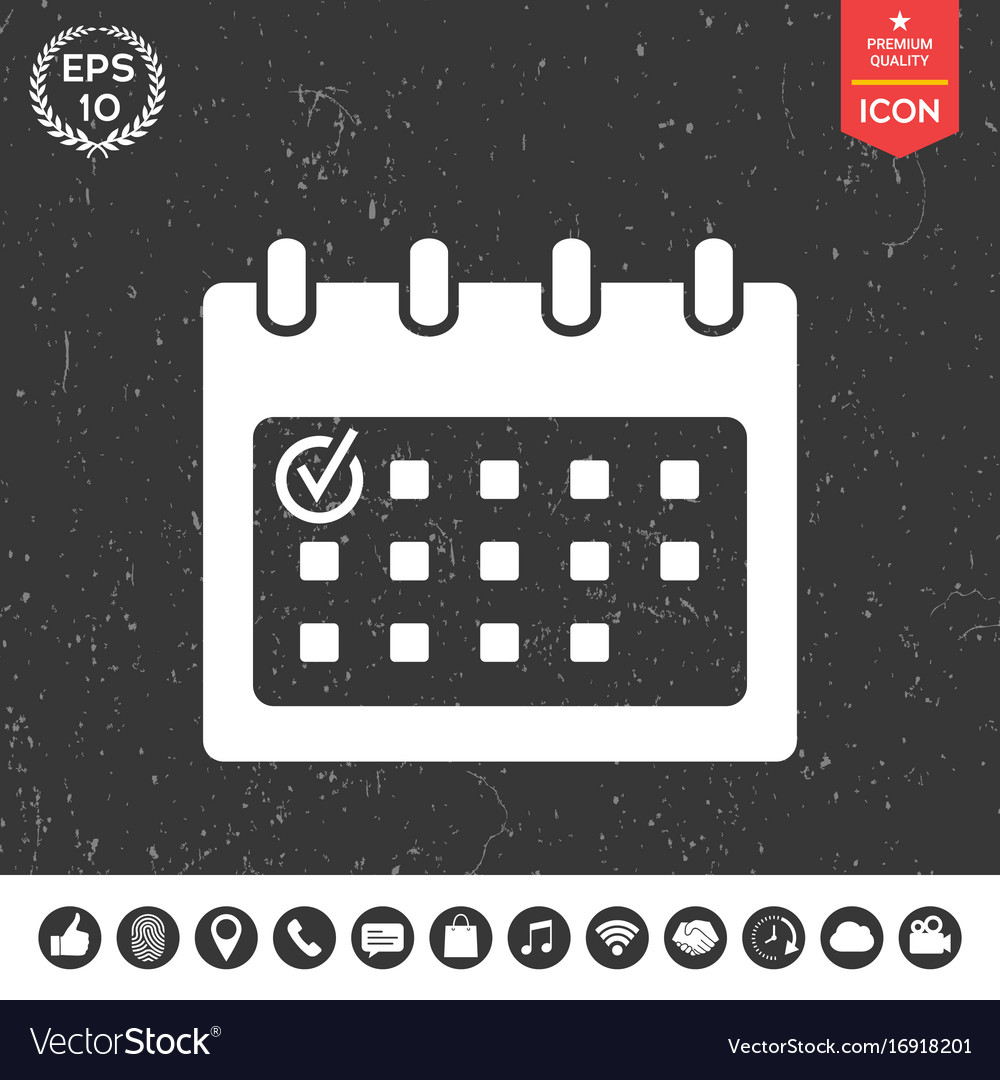 Calendar icon with check mark