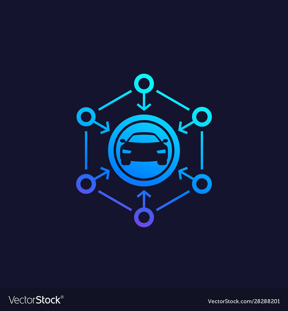 Carsharing icon for web and apps