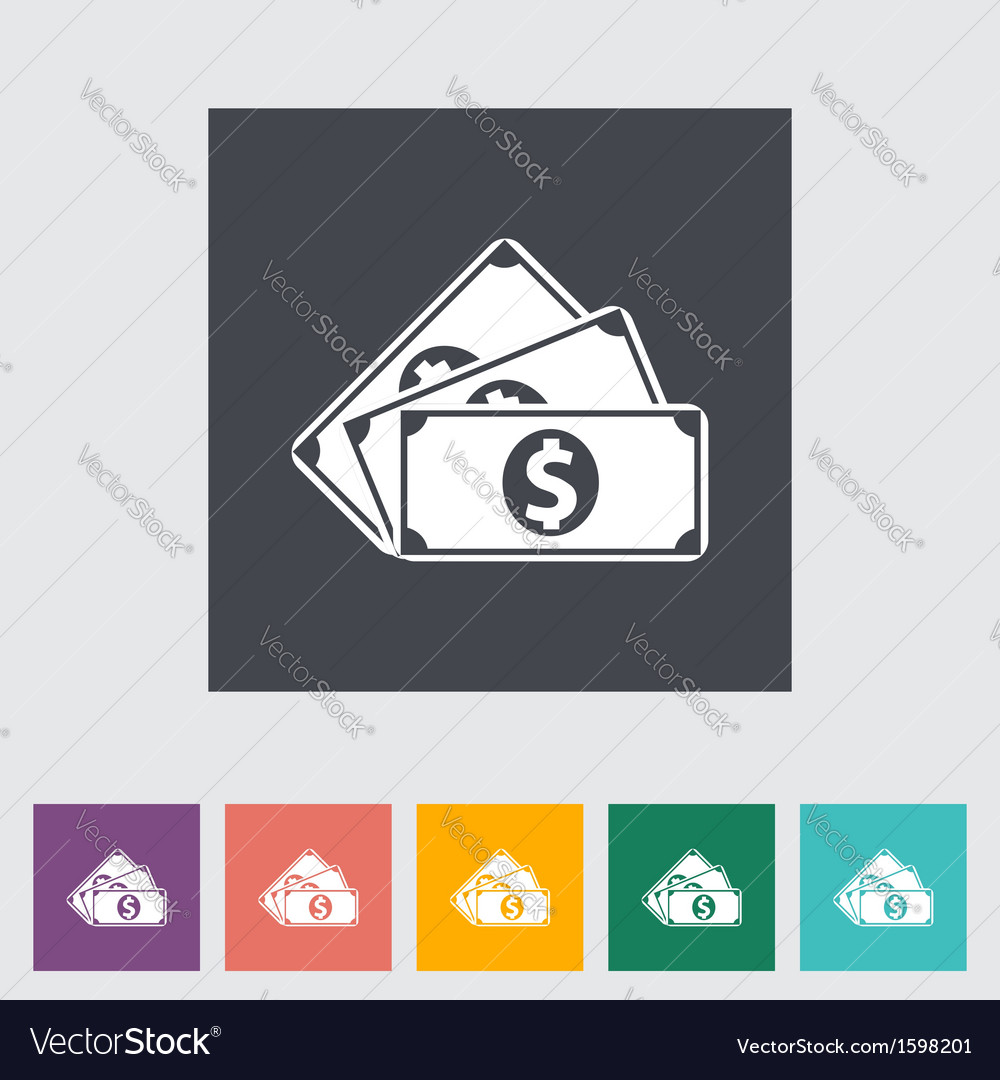 Dollar coin Royalty Free Vector Image - VectorStock