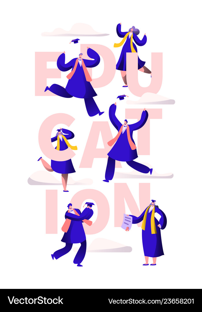 Education School Motivation Typography Banner Vector Image