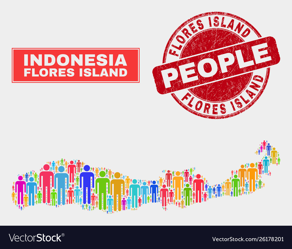 Flores island indonesia map population - Flores Island Indonesia Map Population Vector 26178201