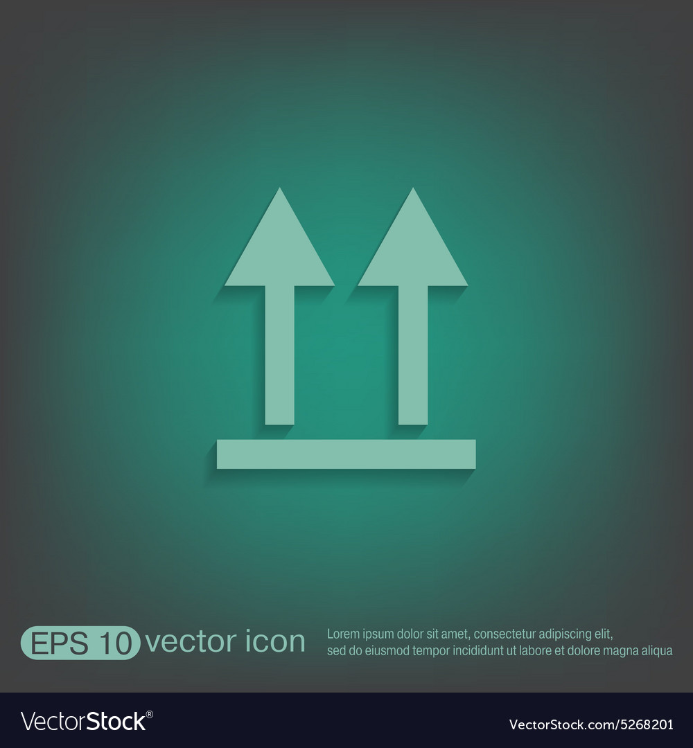 Fragile symbol arrow up logistic icon