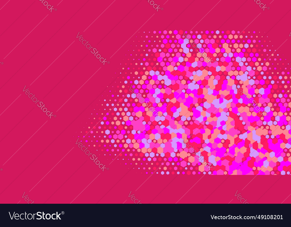 Geometric multi size hexagon with color