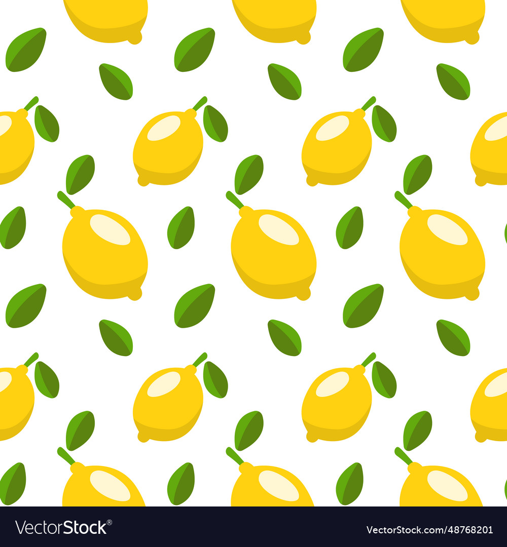 Lemon pattern on a transparent background