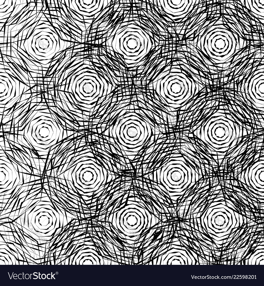 Monochrome texture with random octagons edgy vector image Monochrome texture with random octagons edgy