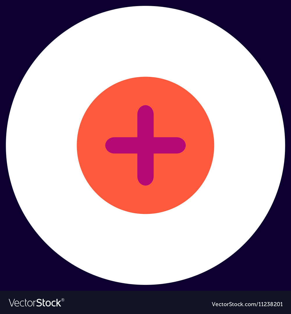 Plus computer symbol vector image Plus computer symbol