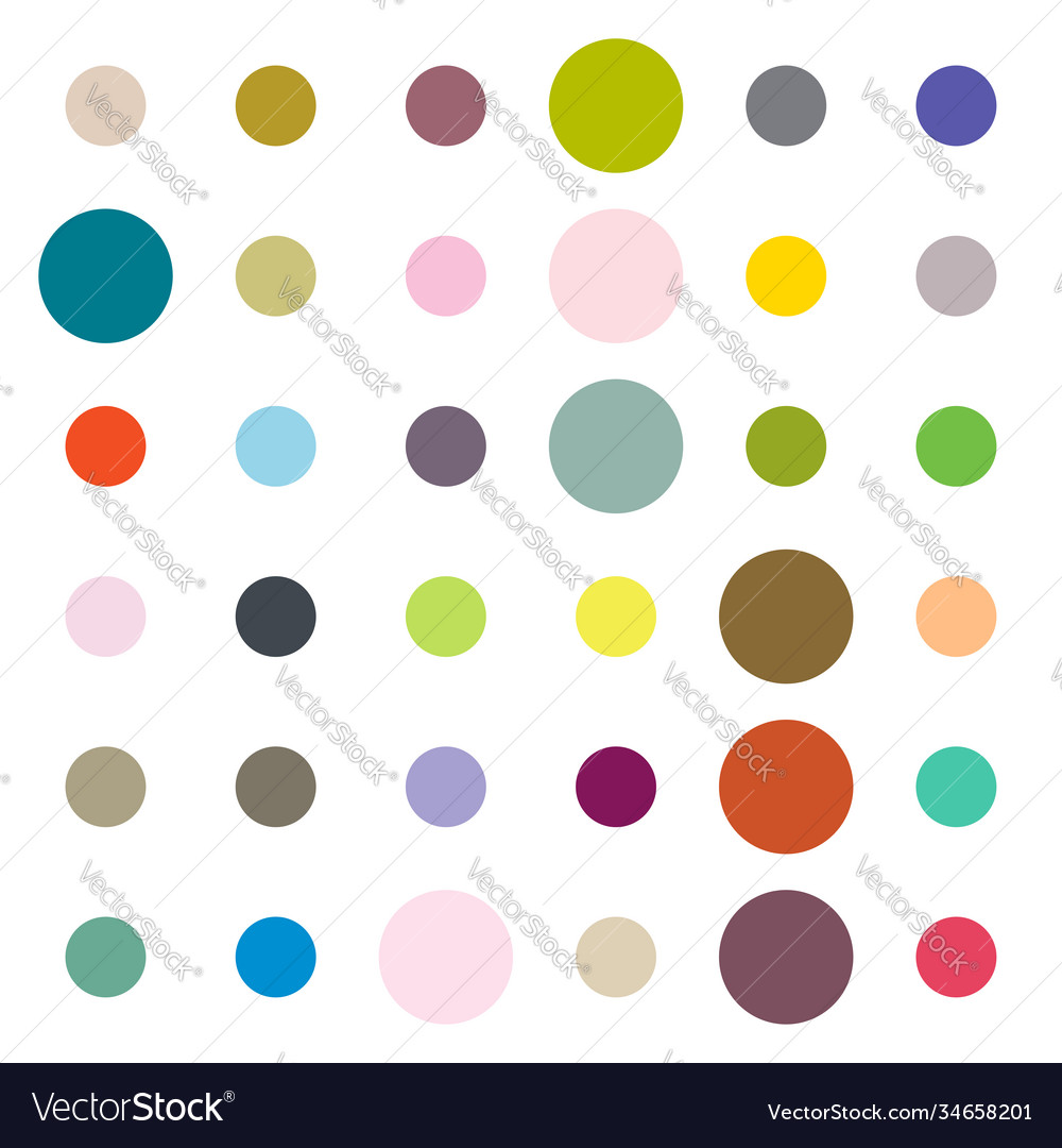 Random size colorful circles design