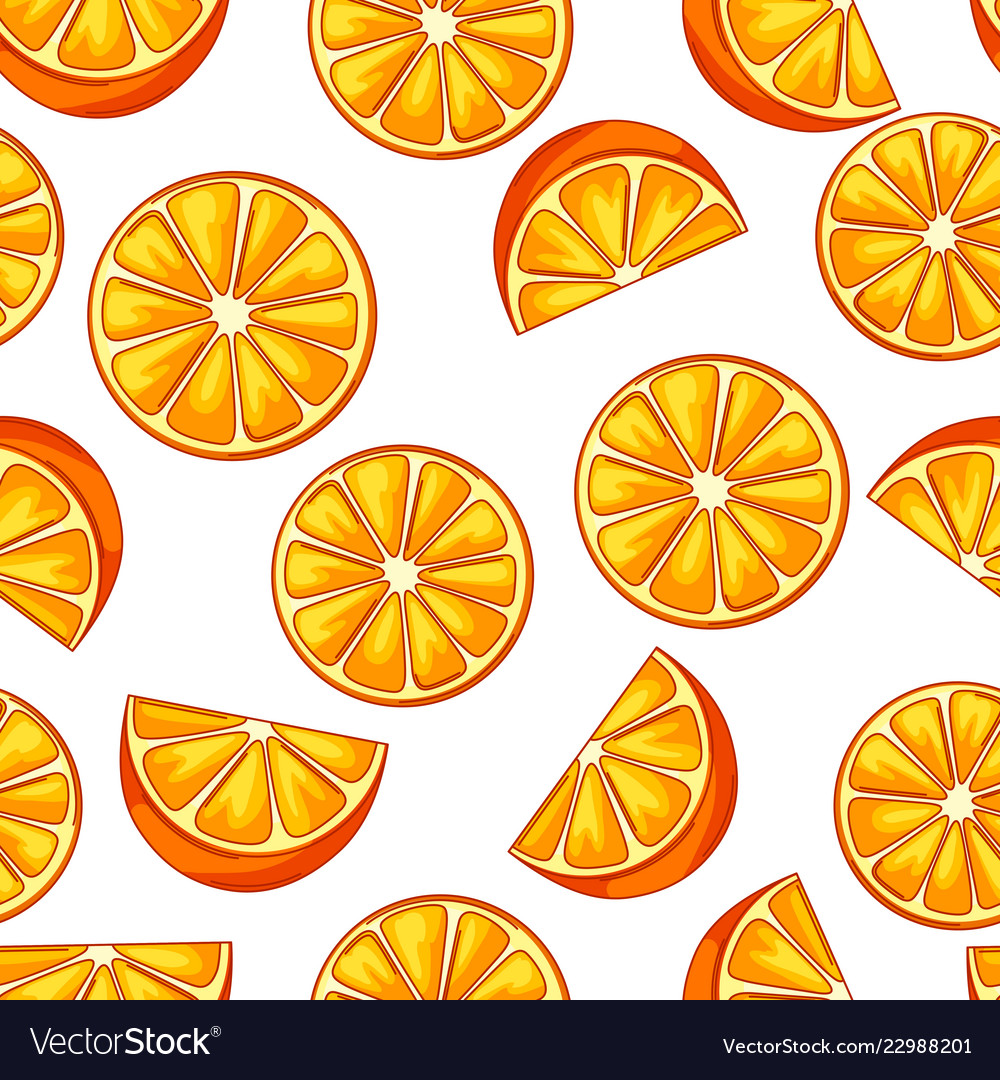 Seamless pattern with oranges vector image Seamless pattern with oranges