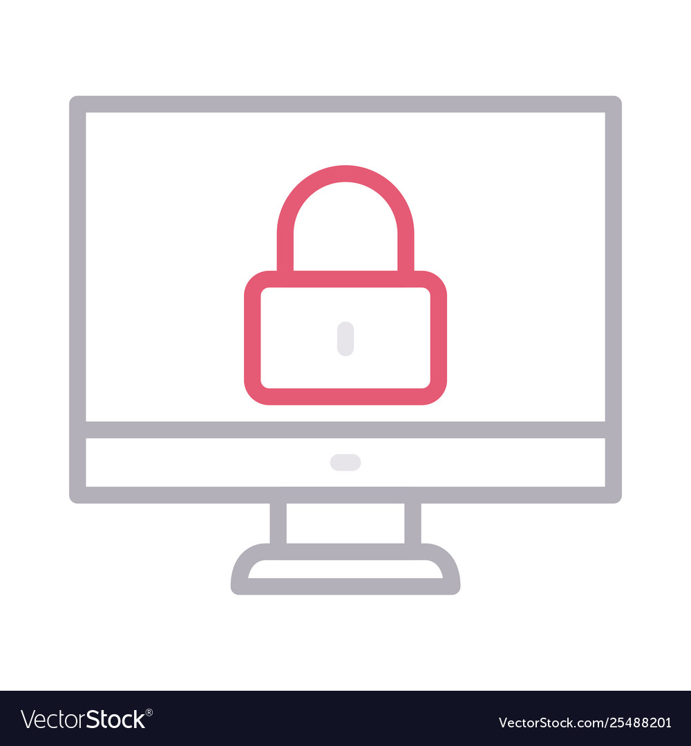 Secure lcd vector image Secure lcd