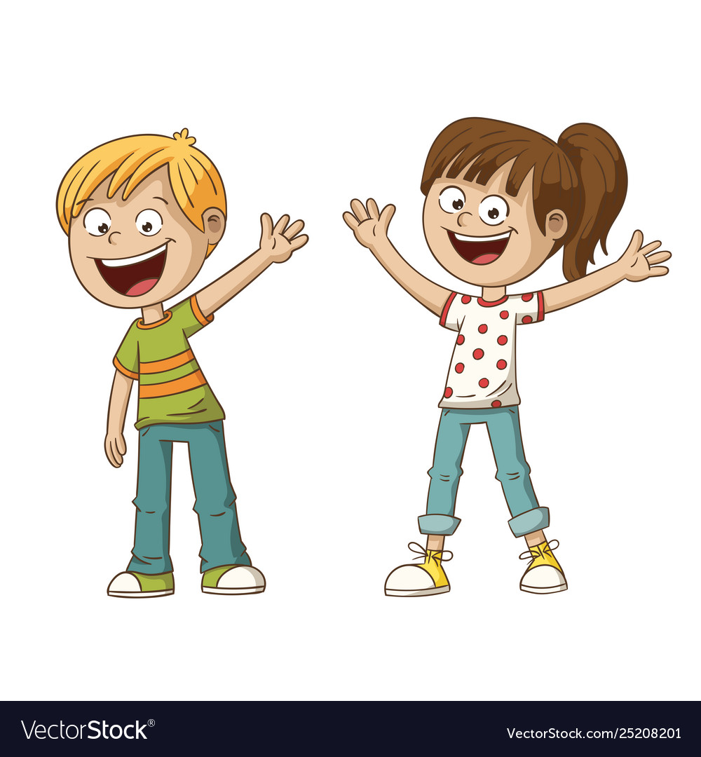 Two Kids Clip Art